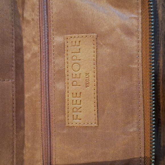 Free People Brown Vegan Wallet / Wristlet by Free People with Decorative Zipper - Picture 6 of 7